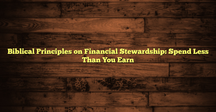 Biblical Principles on Financial Stewardship: Spend Less Than You Earn