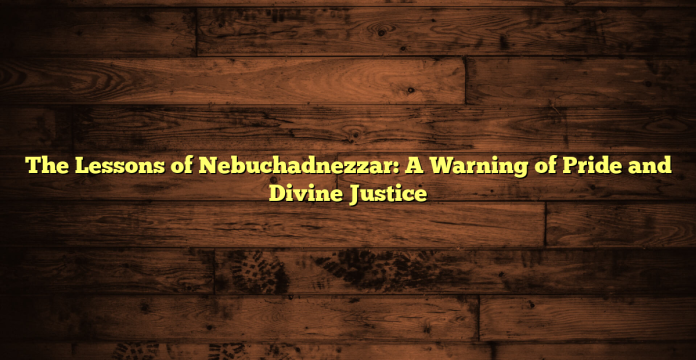 The Lessons of Nebuchadnezzar: A Warning of Pride and Divine Justice